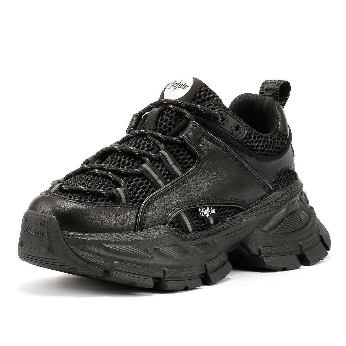 Buffalo Saturn Lace Women's Black Trainers