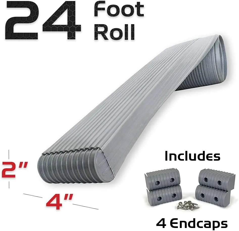 Caliber Bunk Wrap Kit 23054, 24-ft Roll of 2x4-in Bunk Wrap with Endcaps, Grey