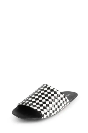 Campbell Toe Black On Patent Open White Casual Clean-lined Mule Slip Slides Presada Jeffrey Smart technology