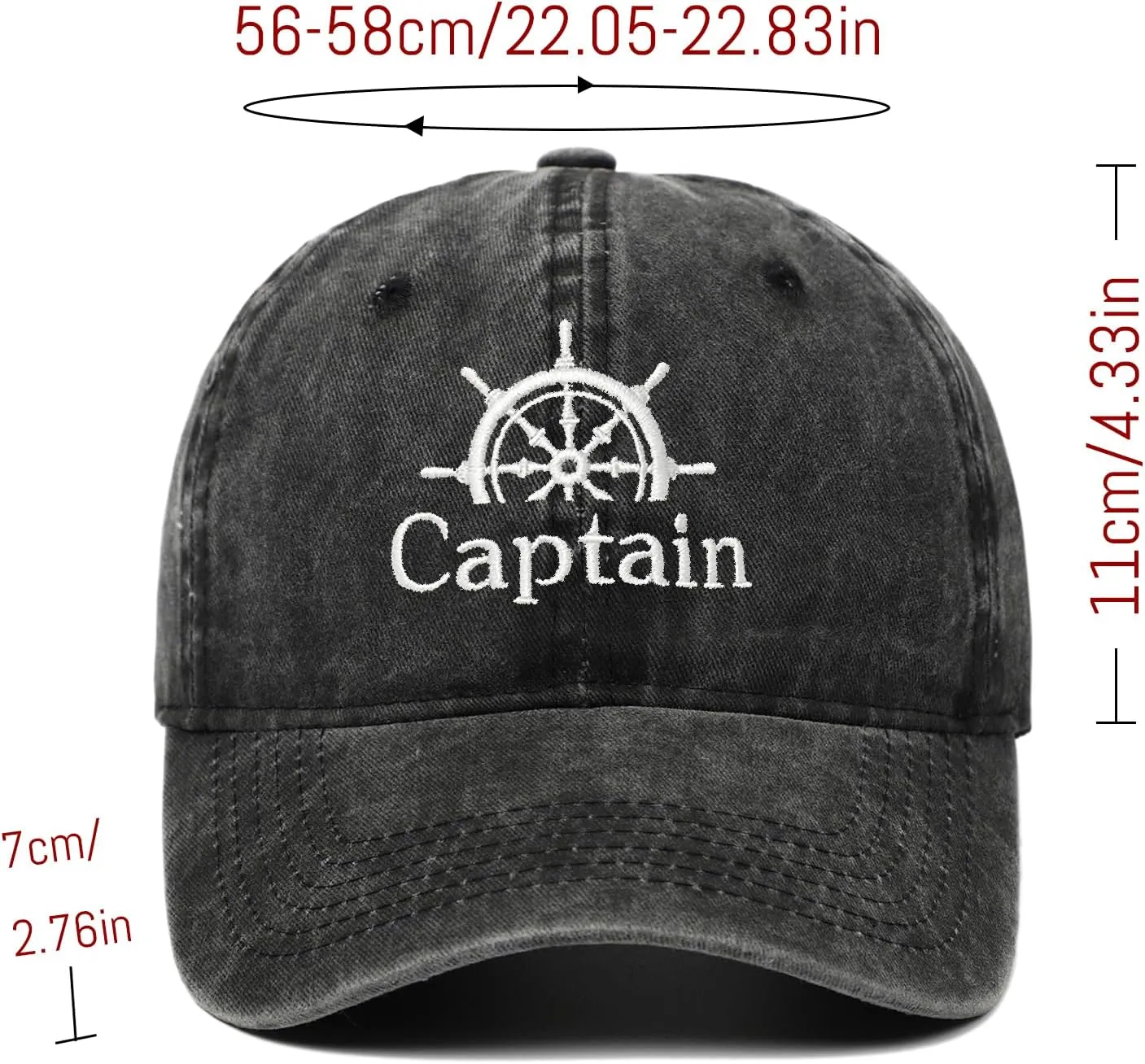 Captain Hat & First Mate ，Boat Captains Hat Embroidered Matching Caps ，Boat Accessories ，Boating Gifts