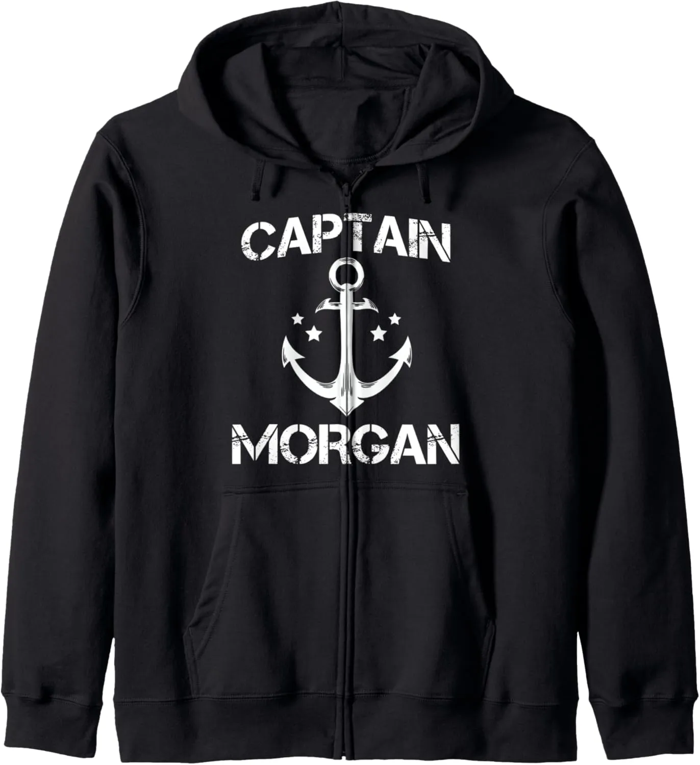 CAPTAIN MORGAN Funny Birthday Personalised Surname Clan Gift Zip Hoodie