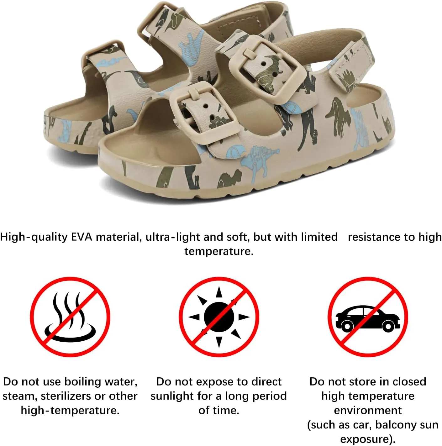 ChayChax Toddler Boys Girls Double Buckle Sandals Children's Adjustable Back Strap Water Sandal