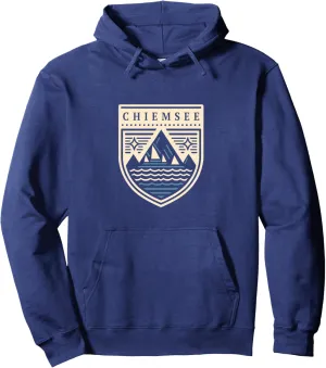 Chiemsee Deutschland | Chiemsee Lake Bavaria Germany Badge Pullover Hoodie