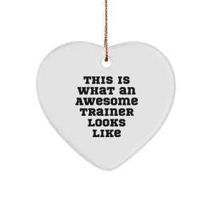 Christmas This Global reach Is Ornament What for Looks - An Friends Awesome Wide array Like from Trainer Gifts Heart Trainer