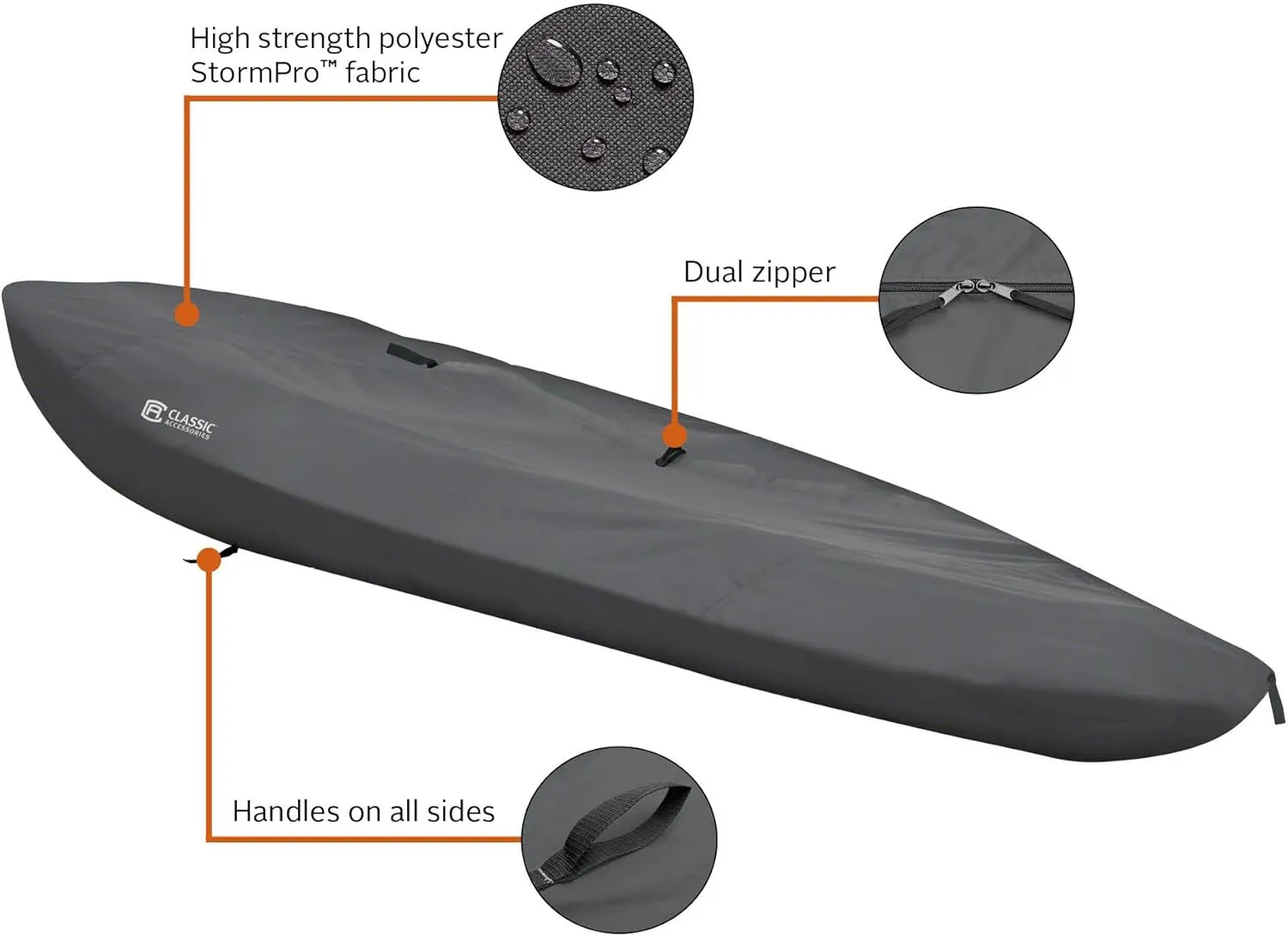 Classic Accessories StormPro 12 Ft Heavy-Duty Kayak/Canoe Cover