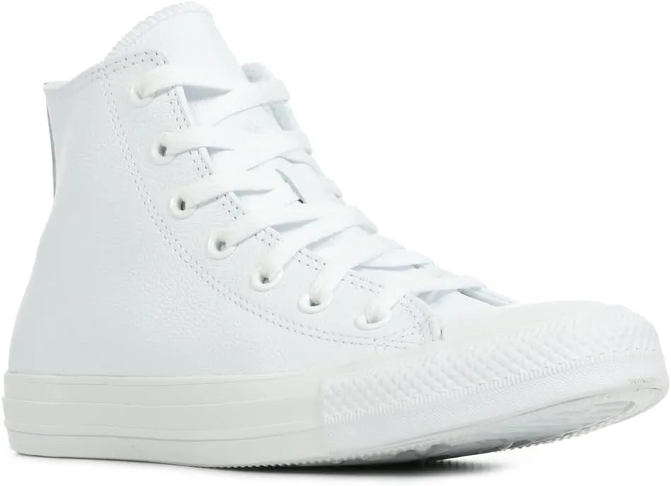 Converse Chuck Taylor All Star Shoes 1T406 Leather Hi White Monochrome Size: Mens Womens Color: