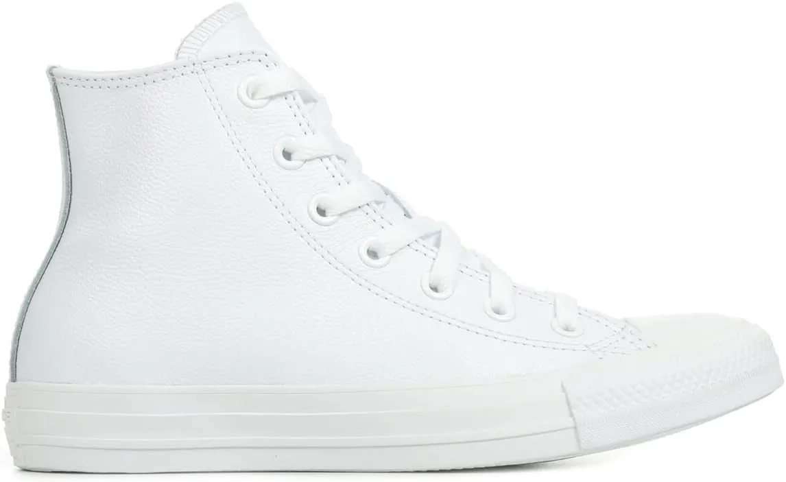 Converse Chuck Taylor All Star Shoes 1T406 Leather Hi White Monochrome Size: Mens Womens Color: