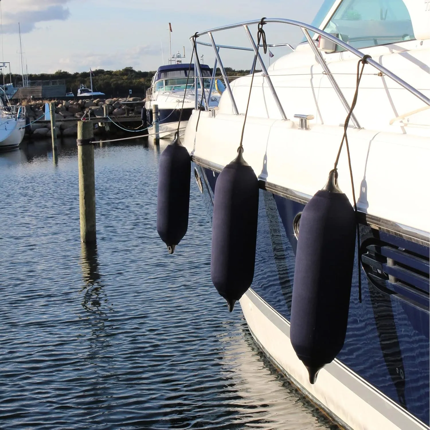 Dan-Fender Heavy Duty Fender Cover - Strong & UV Resistant, All Weather Conditions, Accessories for Bumpers & Docking