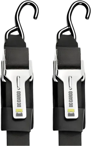 DC Cargo Mall 2" x 7' Boat Trailer Tie-Down Straps - 2 Pack - Quick & Effortless Marine Transom Paddle Buckle Strap
