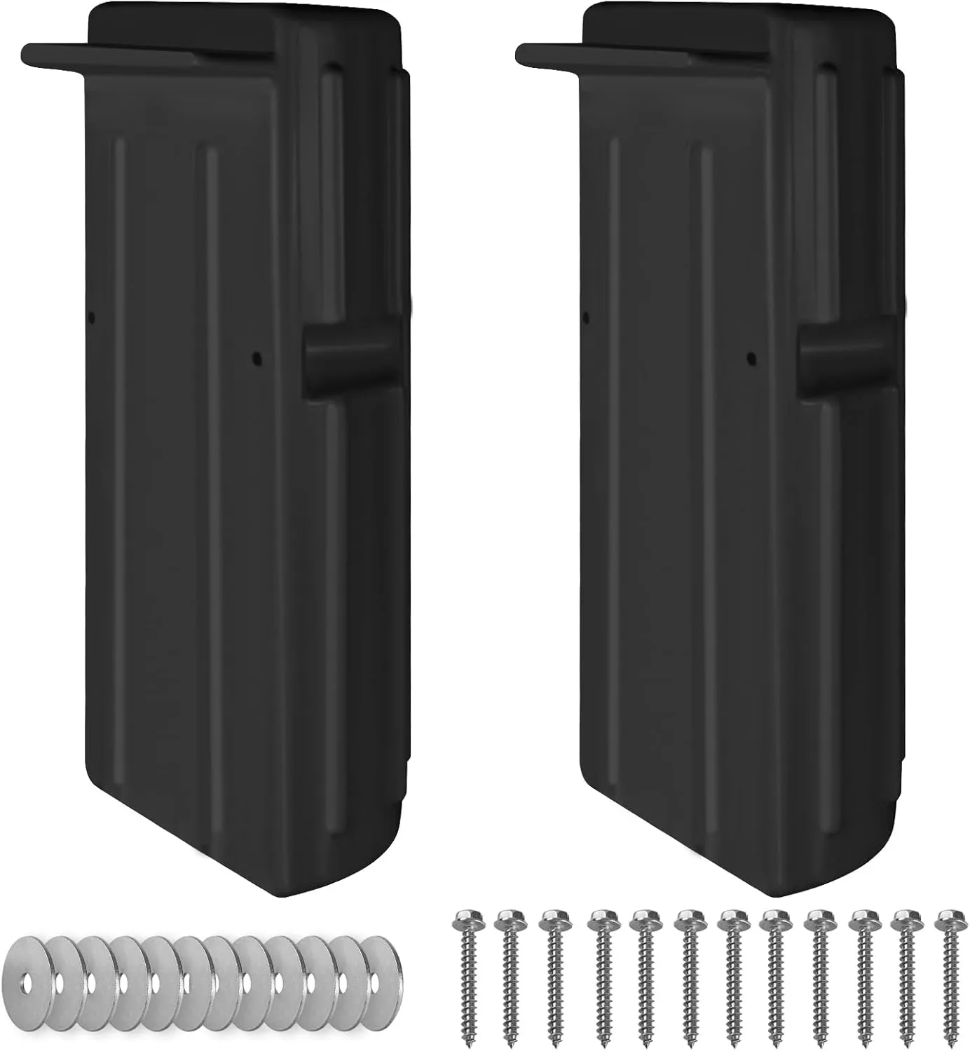 Dock Bumper Fender,Boat Dock Bumpers for Edge or Side,Marine Fender Guard,Vertical Protection,Durable Construction,Includes Mounting Hardware,2 Pack-Black
