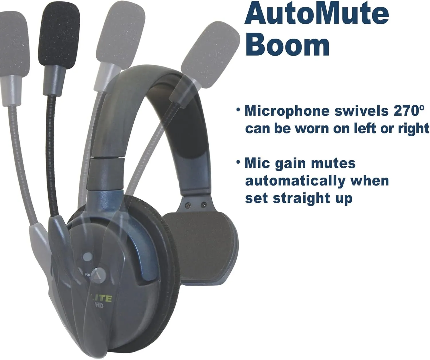 EARTEC ULSR-HD Ultralite HD Single Ear Add-On or Replacement Remote Headset, HD Version Only, Full Duplex Wireless Communication, Includes Rechargeable Battery