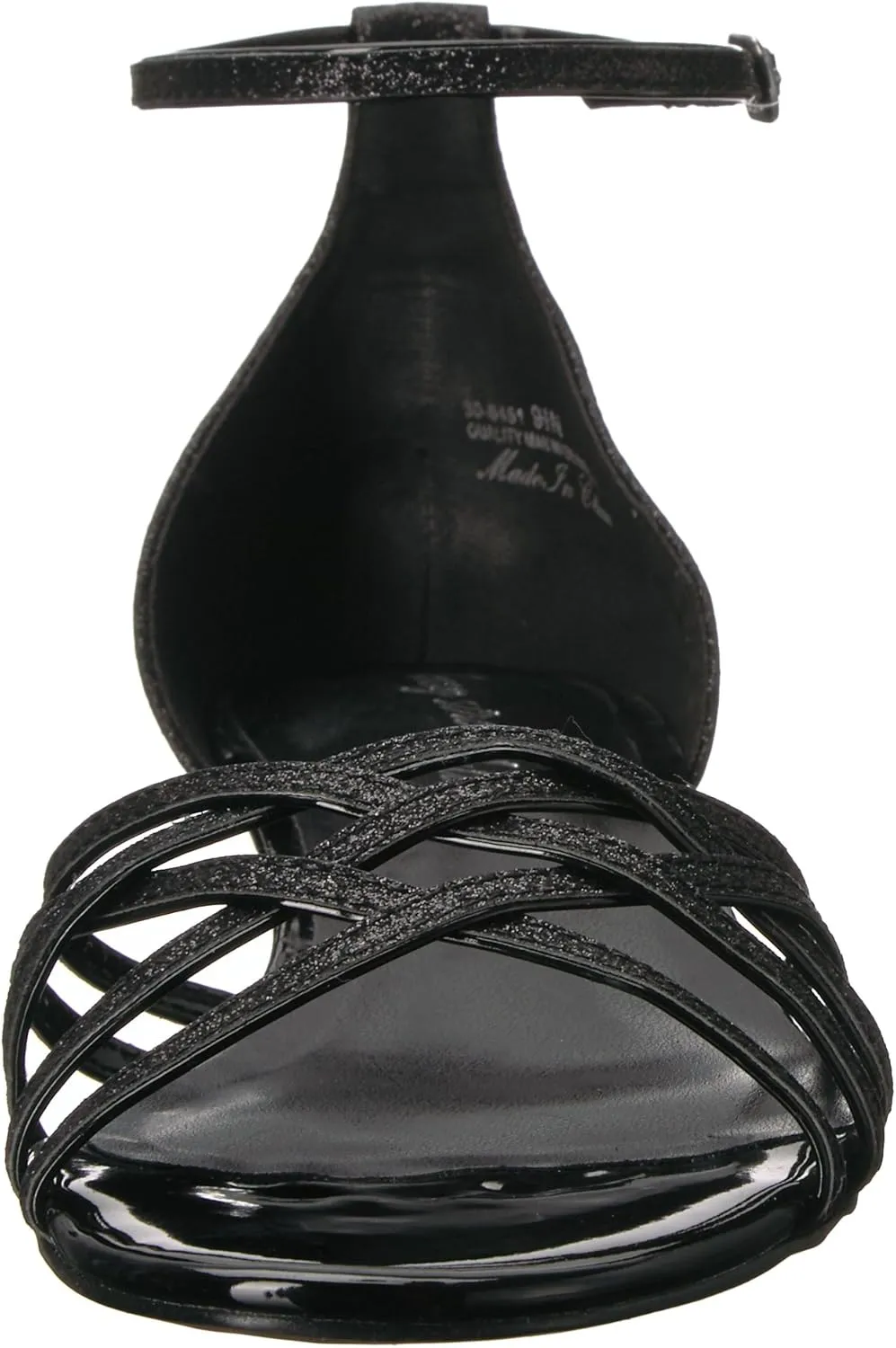 Easy Street Womens Tarrah Faux Leather Crossover Wedge Sandals
