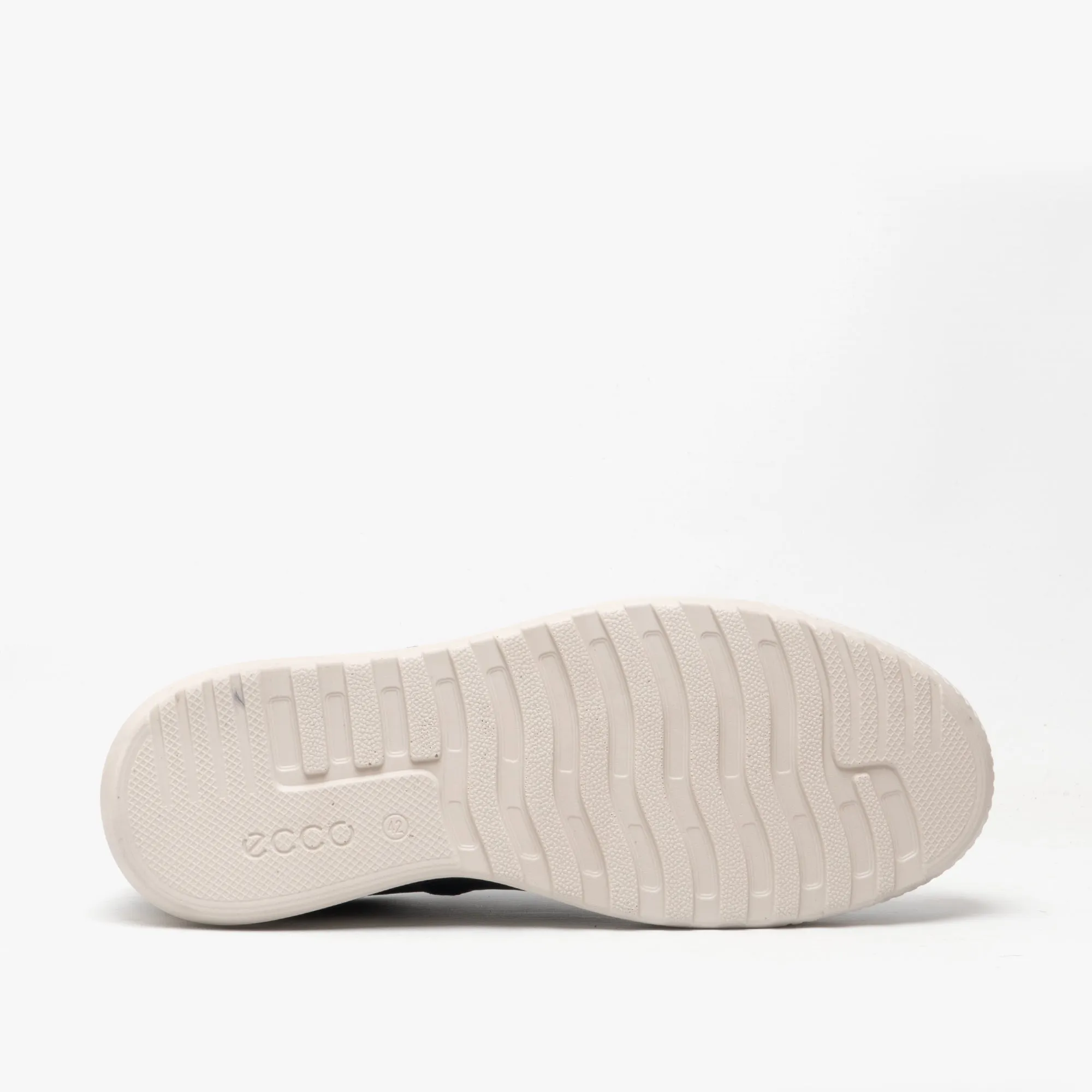 ECCO BYWAY Mens Leather Casual Trainers Marine