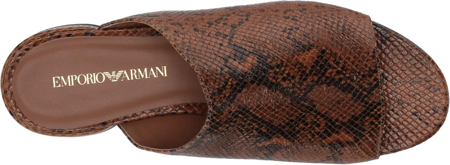 Emporio Armani Women's Snake Printed Slide Mule