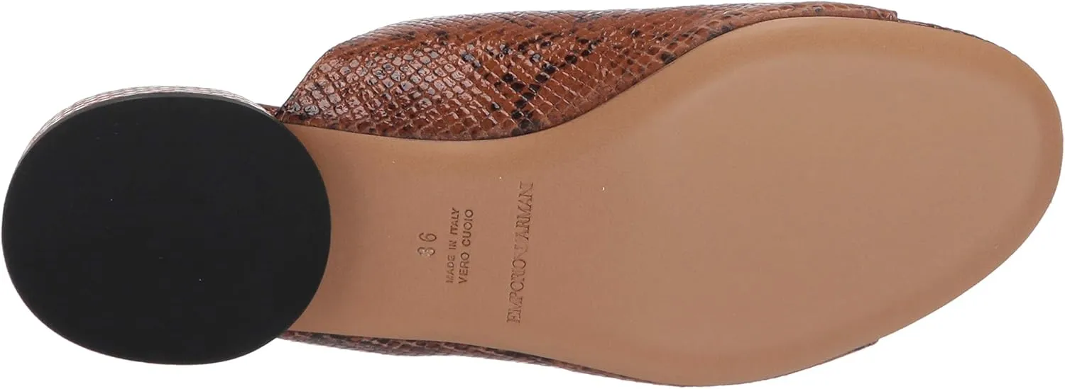 Emporio Armani Women's Snake Printed Slide Mule