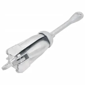 Enhance Stability with Folding Grapnel Anchor, Durable Malleable Iron Design, 4 Claw System for Sand and Mud, Silver
