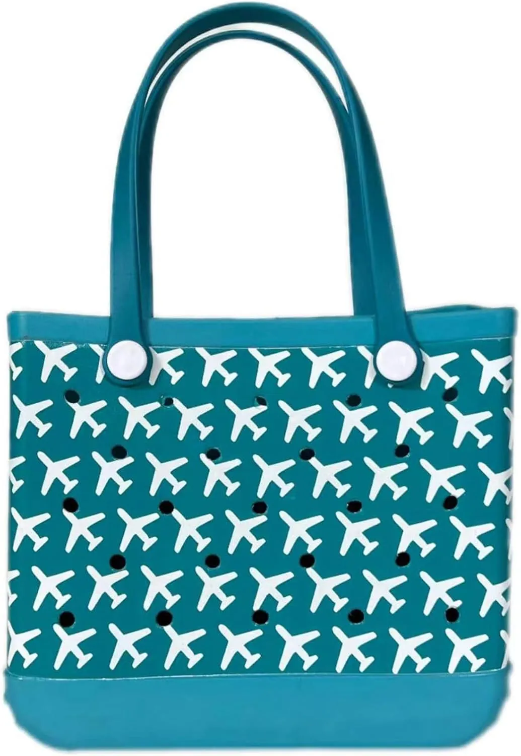 EVA Beach Tote Bag - Waterproof Washable Tip Proof Durable Open Tote Bag for the Beach Boat Pool Sports