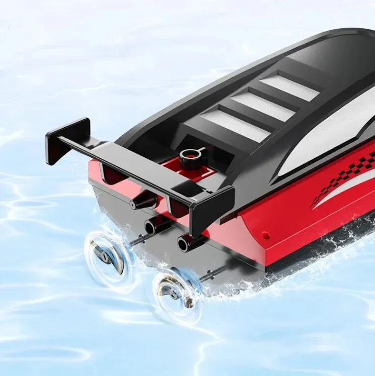 Exciting RC Speed Boat Remote Control Electric Toy 2.4G Remote Control Double Propeller Fast Boat for Pools and Lakes