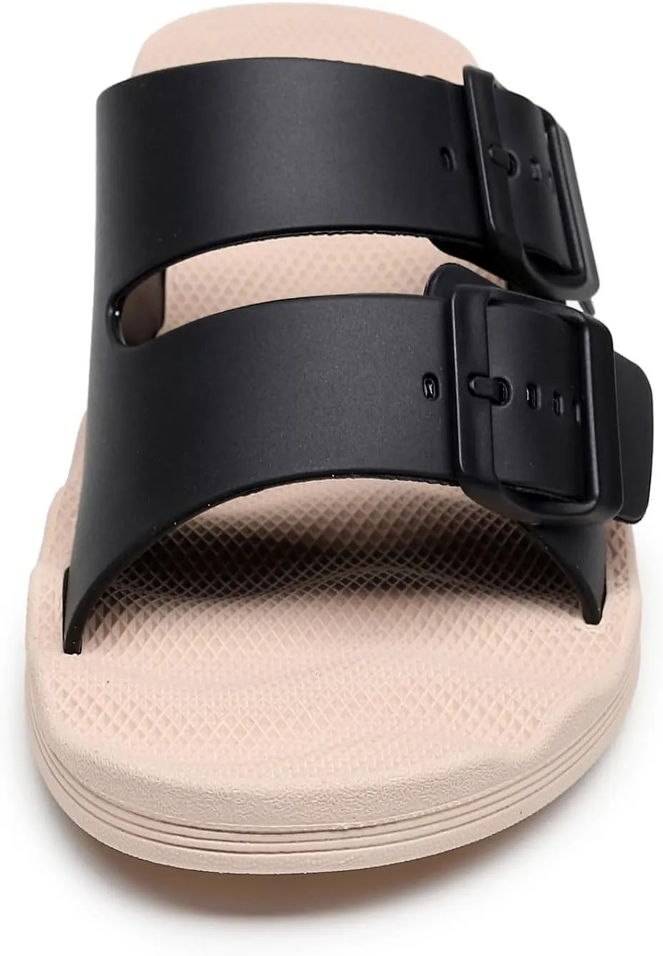 FAYUEKEY Sandals for Women men Double Adjustable Buckle Beach Slide