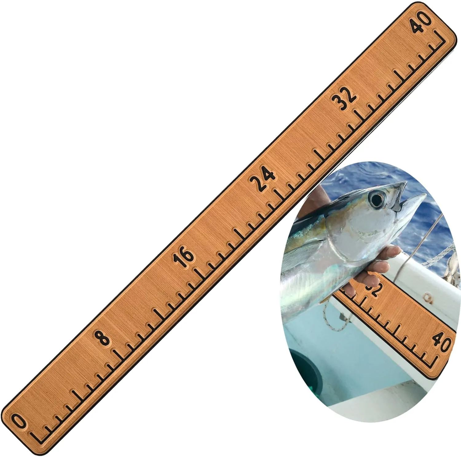 Fish Ruler for Boat 40"/48" with Backing Adhesive Fish Measuring Sticker Foam Fish Measuring Board for Fishing Boat, Cooler, Kayak, Yacht Fish Ruler Boat Accessories