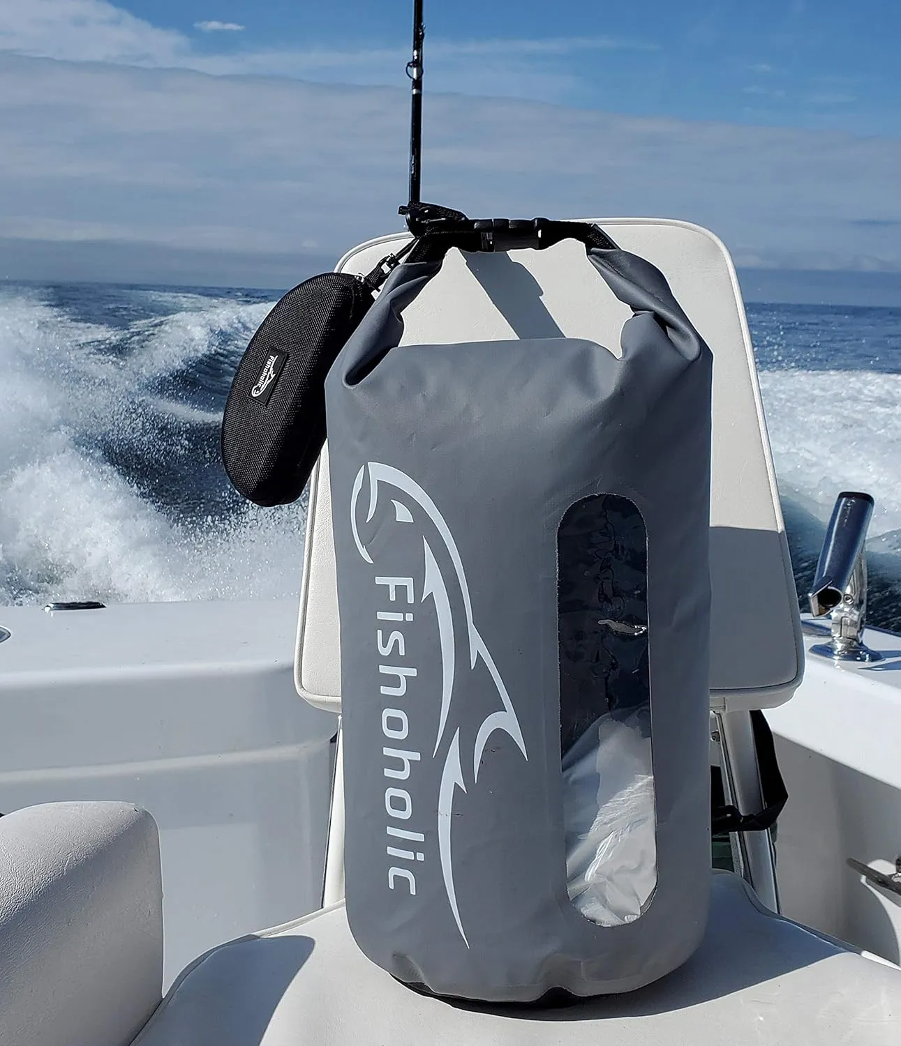 Fishoholic Dry Bag - Waterproof Gear Bags - Fail-Safe Snap - Made Tough & Durable for Kayaking Boating Fishing Hiking Camping Paddle Board & Tailgaiting