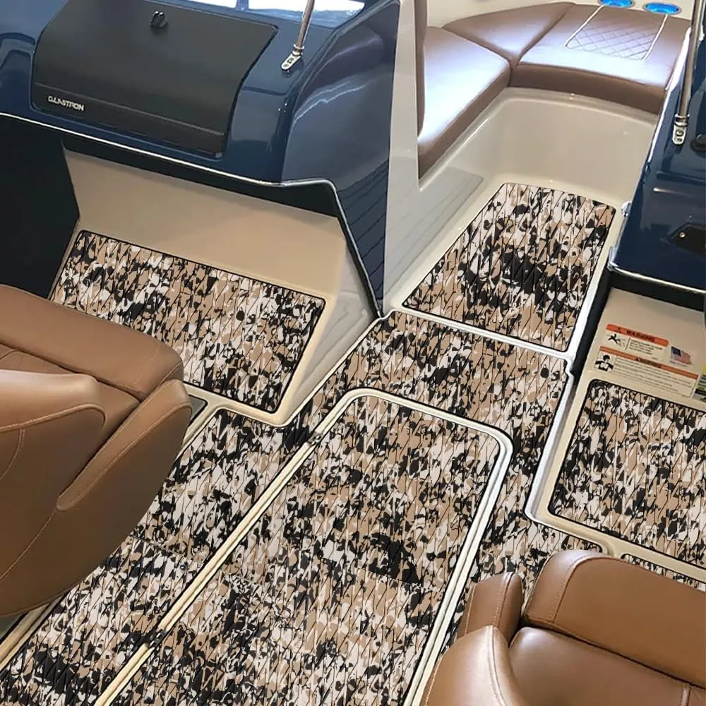 FOCEAN Boat Flooring EVA Foam Boat Decking Camo Marine Flooring Self-Adhesive Marine Mat for Motorboat RV Yacht Kayak 94.5" x 47.2"/23.6"/15.7"