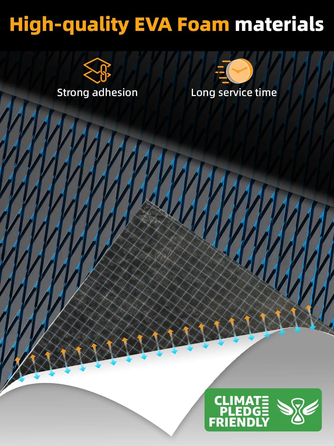 FOCEAN Boat Flooring - EVA Foam Boat Decking - Marine Flooring Marine Mats for Boats RV Yacht Kayak 94.5"x 47.2"/23.6"/15.7"