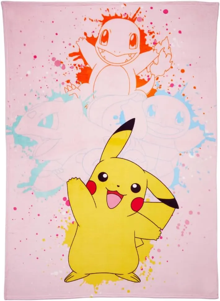 Franco Pokemon Girl Pikachu Kids Bedding Super Soft Cozy Throw Blanket, 62 in x 90 in, (Officially Licensed Product) Kids