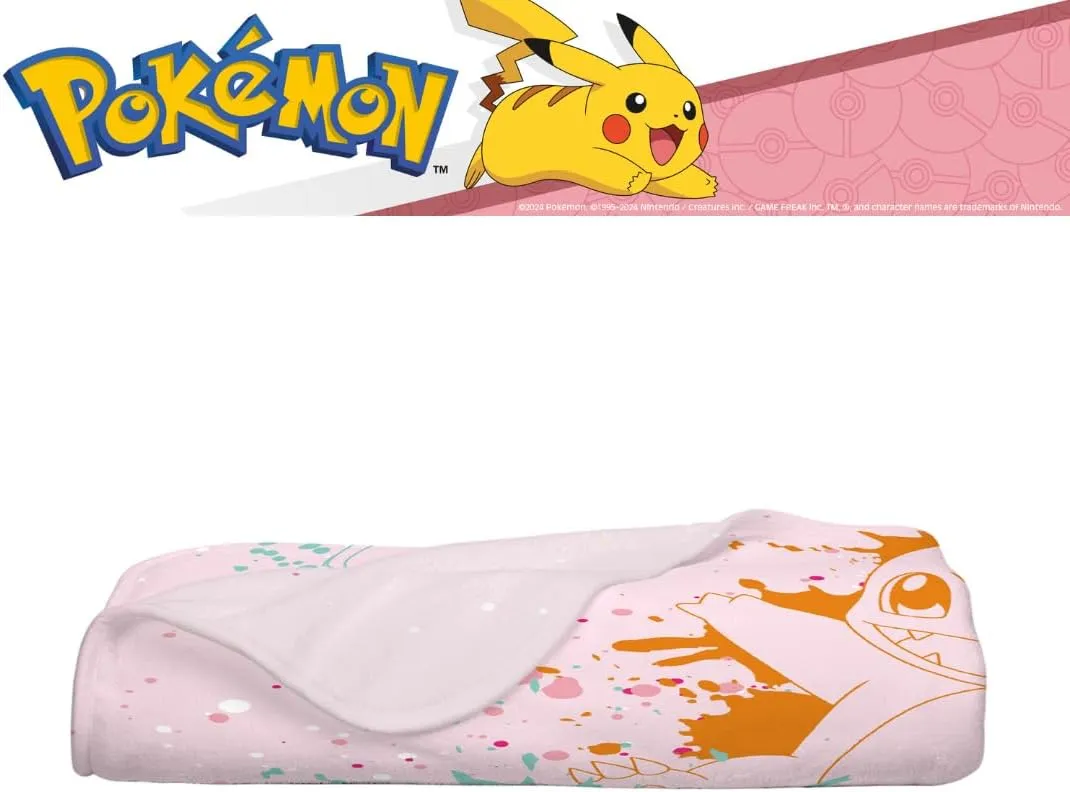 Franco Pokemon Girl Pikachu Kids Bedding Super Soft Cozy Throw Blanket, 62 in x 90 in, (Officially Licensed Product) Kids