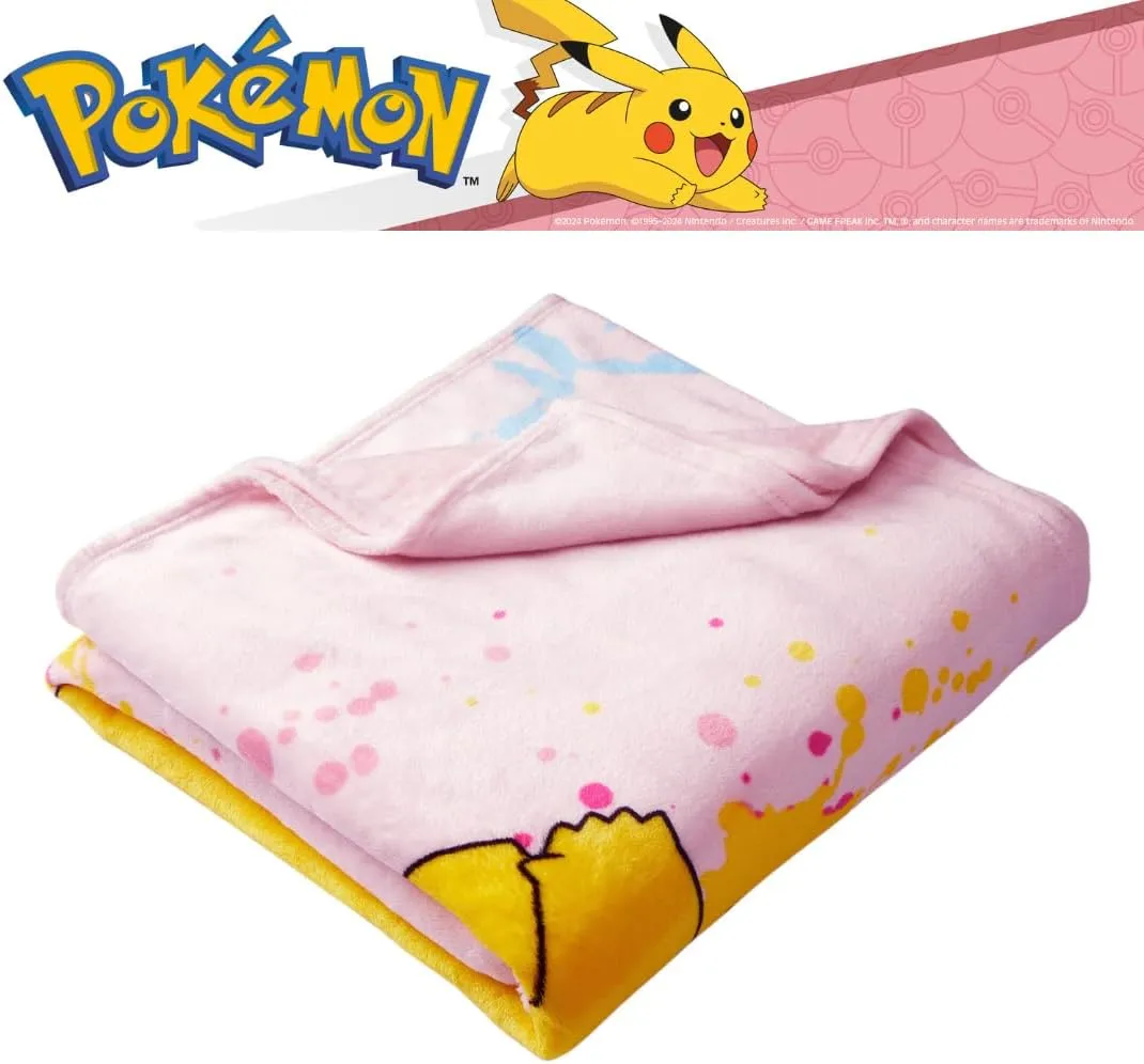 Franco Pokemon Girl Pikachu Kids Bedding Super Soft Cozy Throw Blanket, 62 in x 90 in, (Officially Licensed Product) Kids