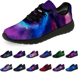 Galaxy Shoes for Women Men Running Shoes Womens Mens Breathable Walking Tennis Sneakers Cosmic Shoes Gifts