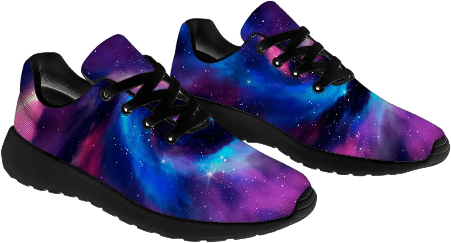 Galaxy Shoes for Women Men Running Shoes Womens Mens Breathable Walking Tennis Sneakers Cosmic Shoes Gifts