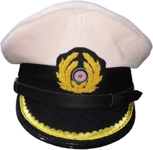 German "DAS BOOT" -style U-boat Captain Hat with Visor | Authentic WW2 Naval Cap
