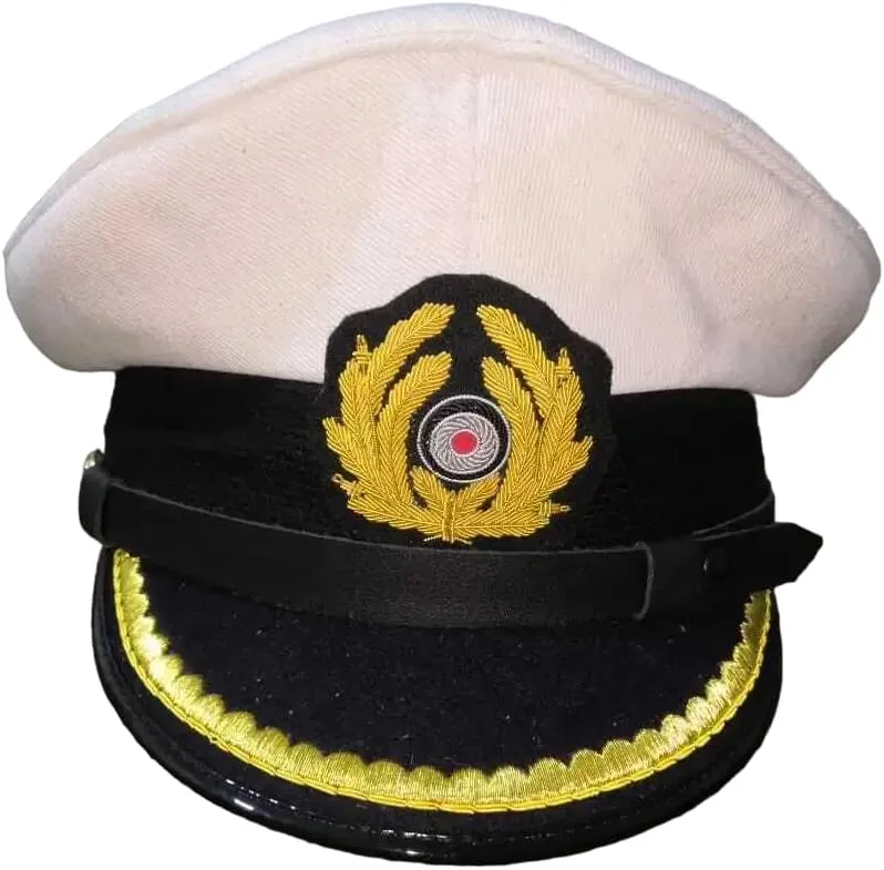 German "DAS BOOT" -style U-boat Captain Hat with Visor | Authentic WW2 Naval Cap
