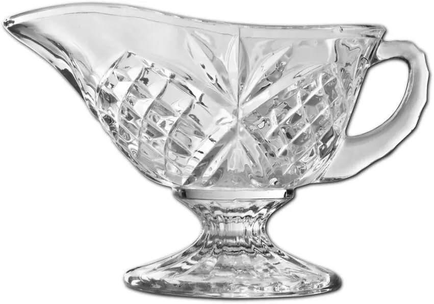 Godinger Gravy Boat Thanksgiving Table Decor Red Holiday Decor, Clear