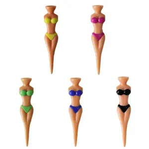 Golf Ball Tee Holder Bikini Model Shape Lightweight Plastic Standing Nail Outdoor Golfer Training Aids Accessories