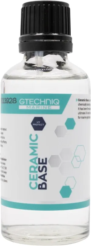 Gtechniq Ceramic Base - Protective Marine Ceramic Coating for Boats, Yachts, Powerboats and Jet Skis - Ceramic Coating Kit Includes Applicator Pad and Gloves - 50ml