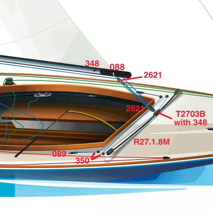 Harken 27mm Low-Beam Pinstop Track — 1.8 m