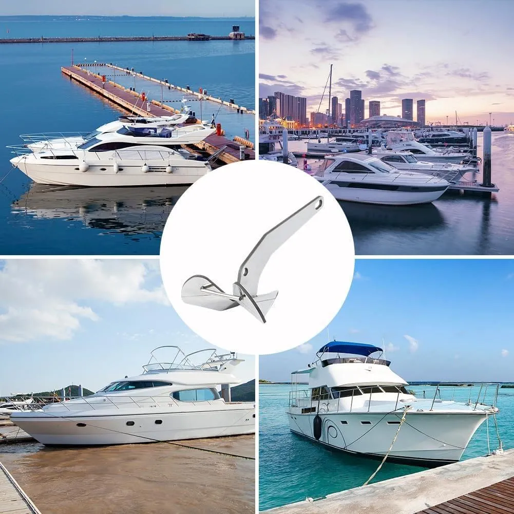 Heavy Duty 316 Stainless Steel Delta-Style Wing Boat Anchor 11lbs / 17lbs / 22lbs