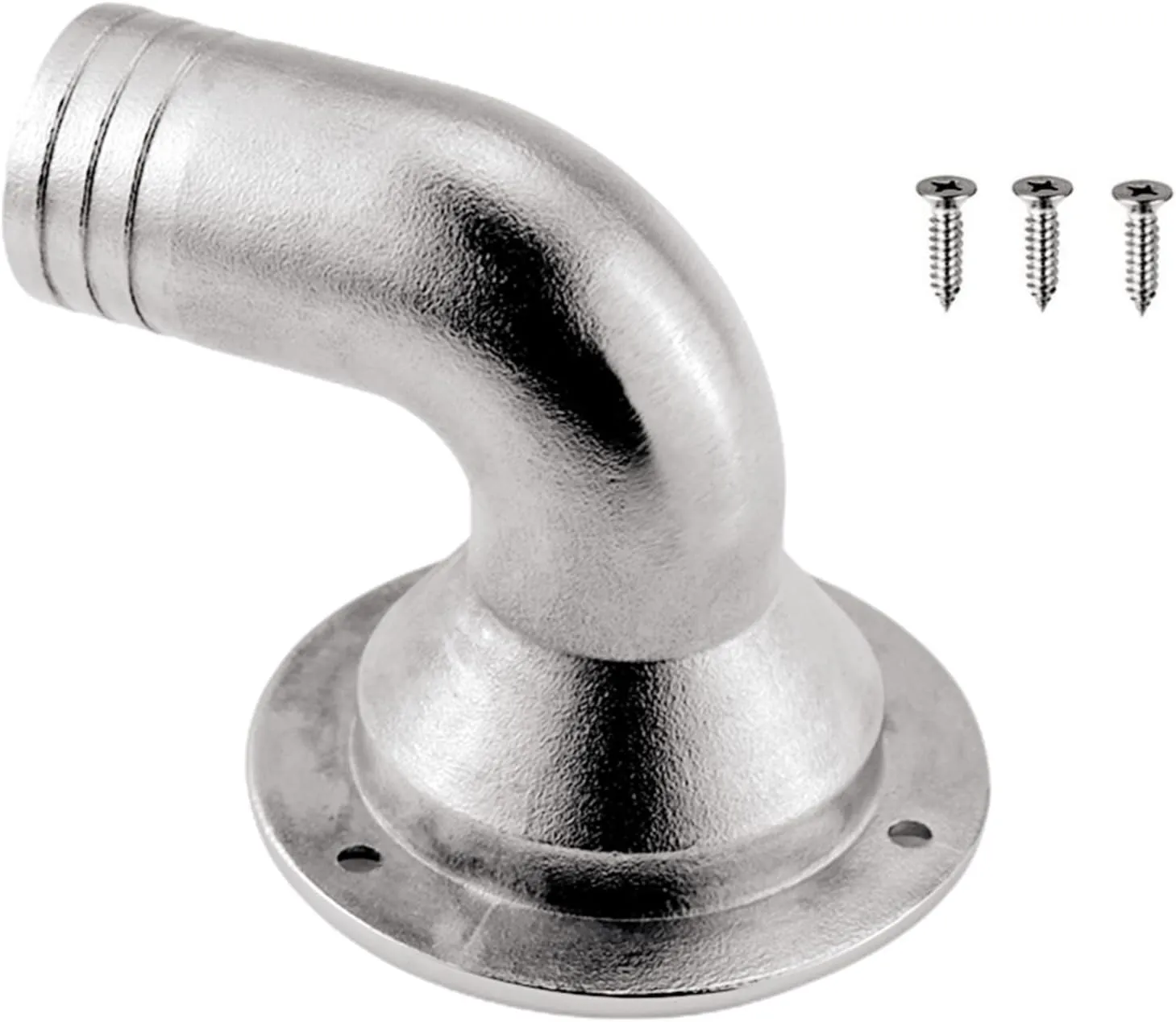 Heavy Duty Marine Boat Floor Drain,316 Stainless Steel 90 Degree Boat Floor Deck Water Drain Thru Hull Plumbing Fitting Hardware,Free Fasterners