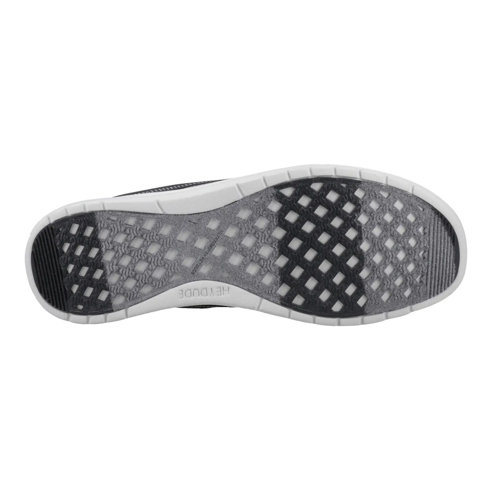 HEYDUDE Welsh Grip Classic Mesh Cotton Blend Men's Black/Storm Gray Boat Shoes