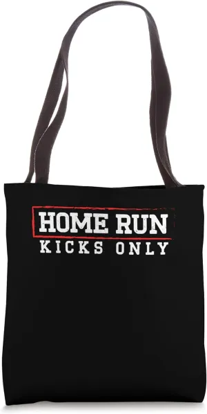 Home Run Kicks Only Kickball Player Team Tote Bag