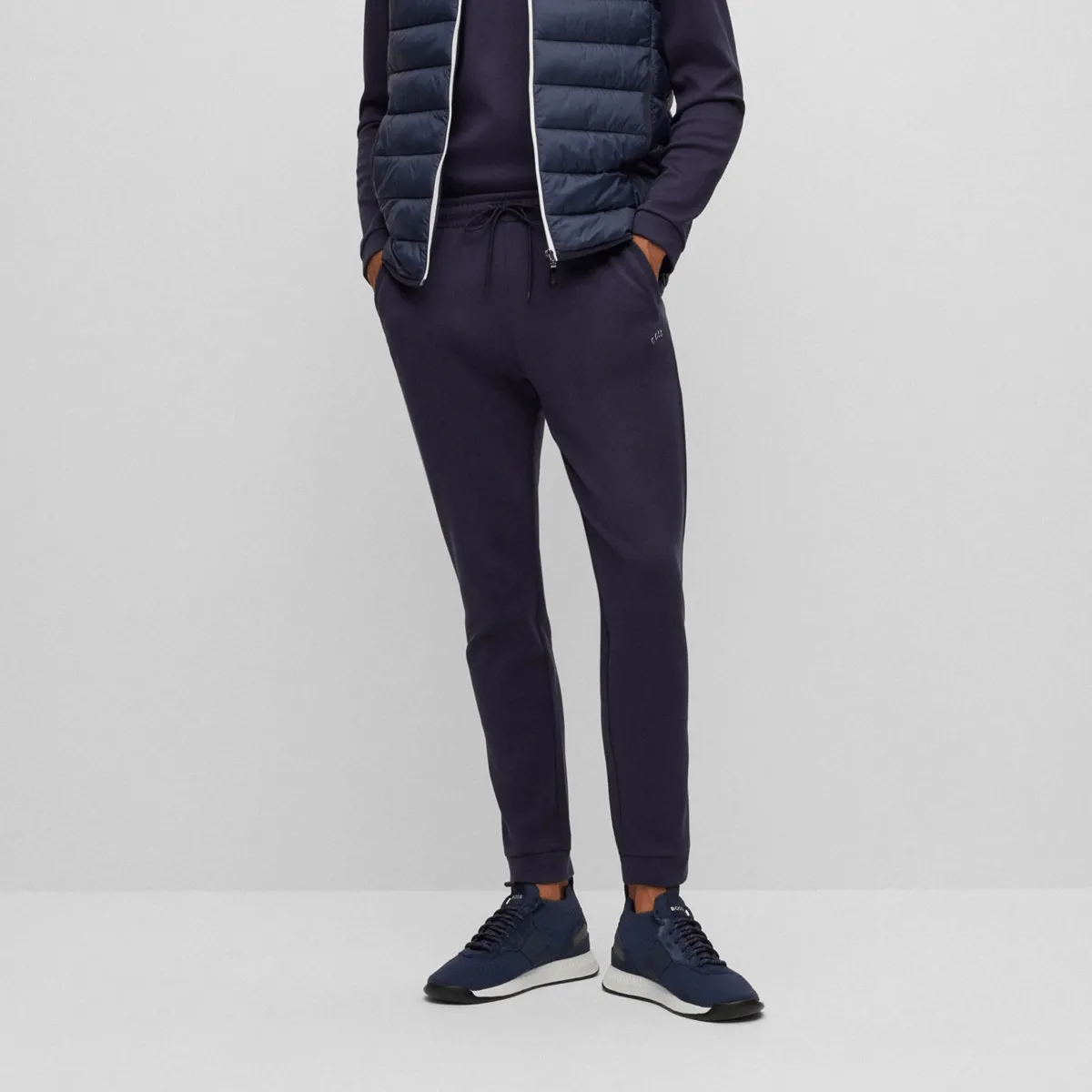 Hugo Boss Lightweight Sporty Sock Trainers in Dark Blue