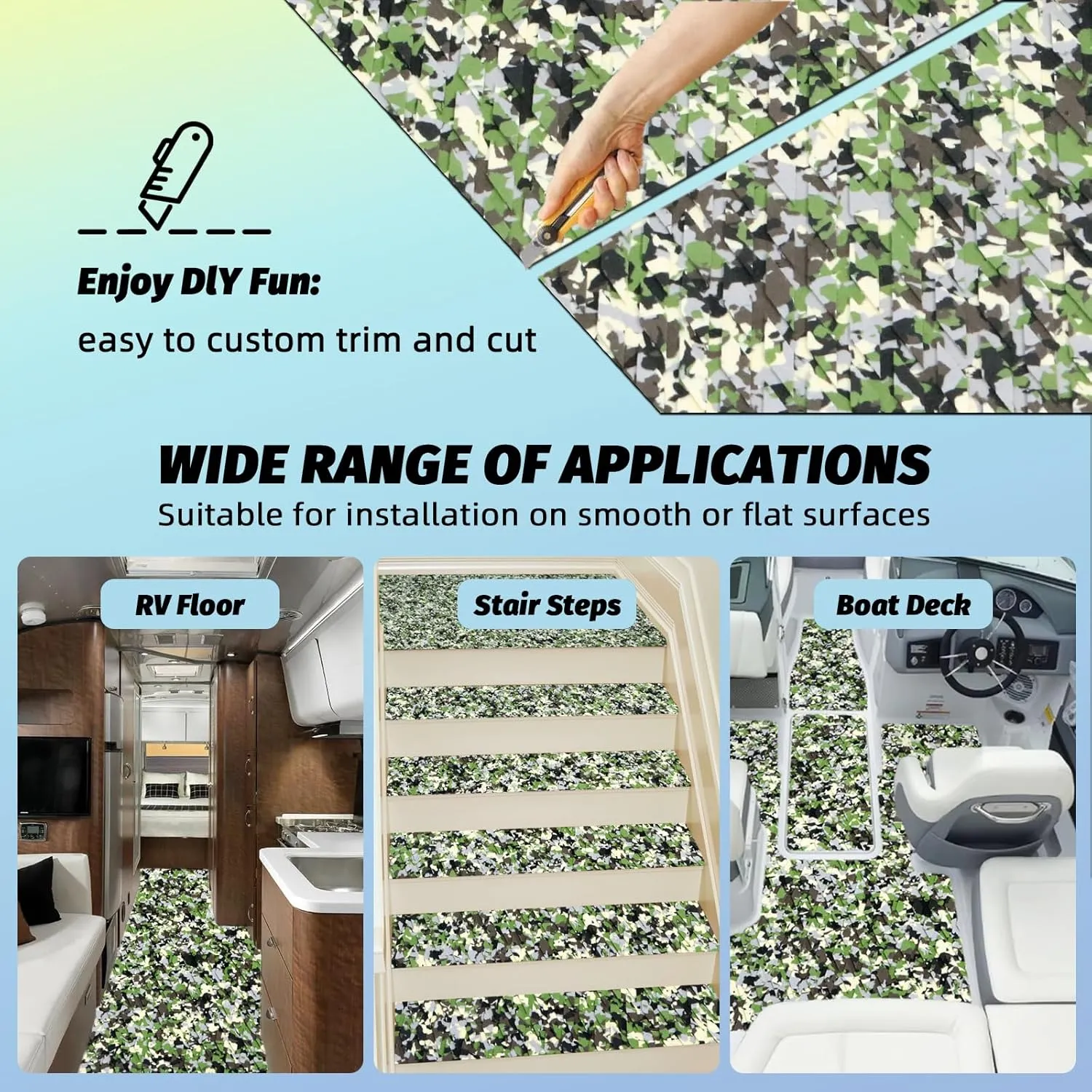 HXBYX Boat Flooring EVA Foam Boat Decking with 3M Adhesive Backing Sea Deck Boat Flooring Self-Adhesive Faux Teak Material Non-Slip Cooler Flooring for Kayak Yacht SwimPool RV 94.5"x 47.2"/23.6"/11.8"