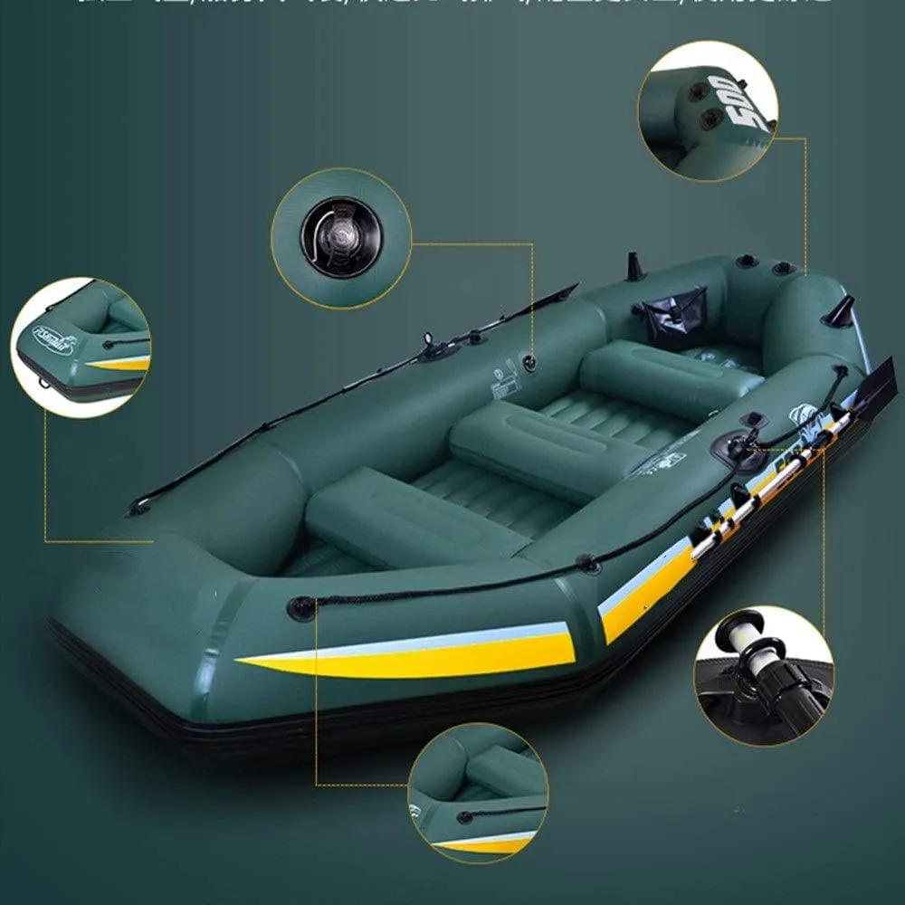 Inflatable Kayak 2 People 3 People 4 People Boat Inflatable Fishing Boat Kayak Thickening Drifting Boat Wearable Inflatable Inflatable Boat