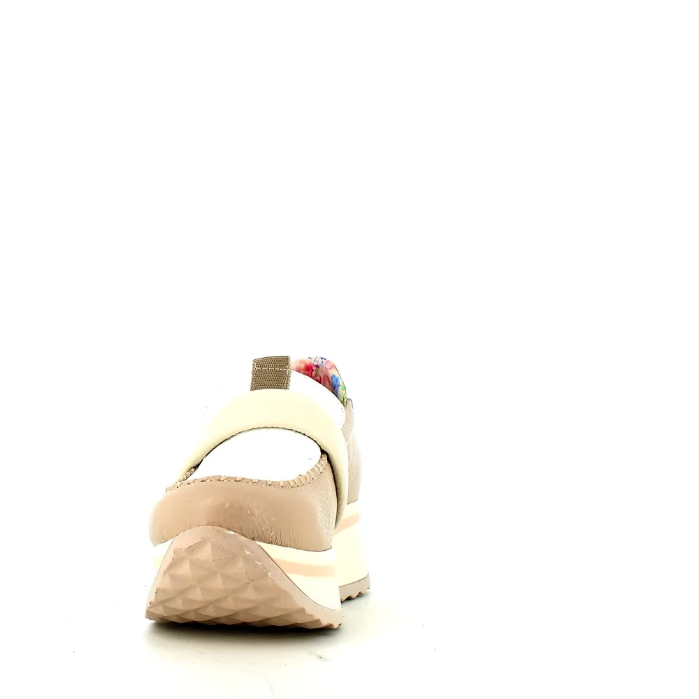 Jose Saenz Wedge Loafer Beige White
