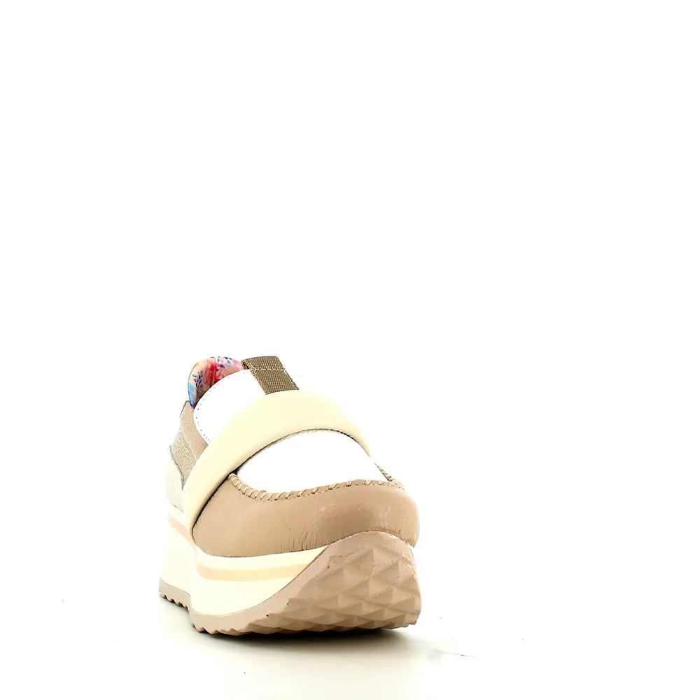 Jose Saenz Wedge Loafer Beige White