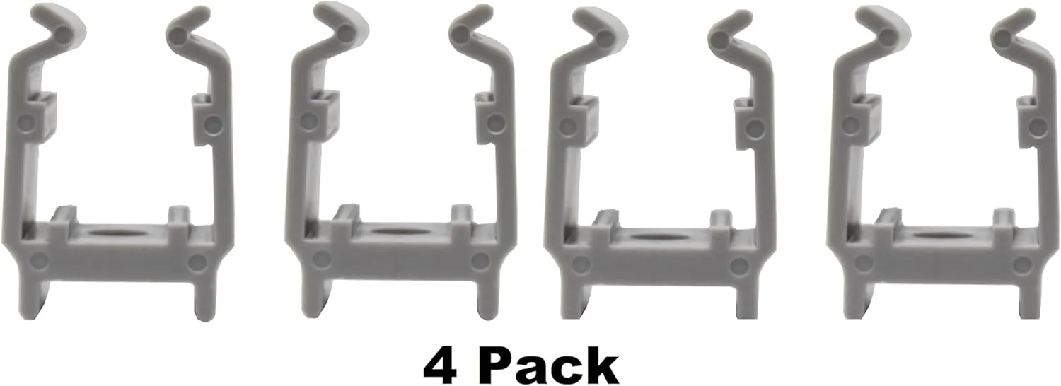 JSP Manufacturing Grey Bimini Top Boat Pole Clips 1 inch for Pontoon Bimini Top Support Poles