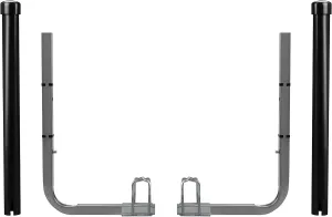 JY PERFORMANCE Boat Trailer Guide-ons, 40"/48" Adjustable, 2PCS Rustproof Electro-Galvanized Steel Trailer Guide ons, Trailer Guides with Black PVC Pipes, for Ski Boat, Fishing Boat, Sailboat Trailer