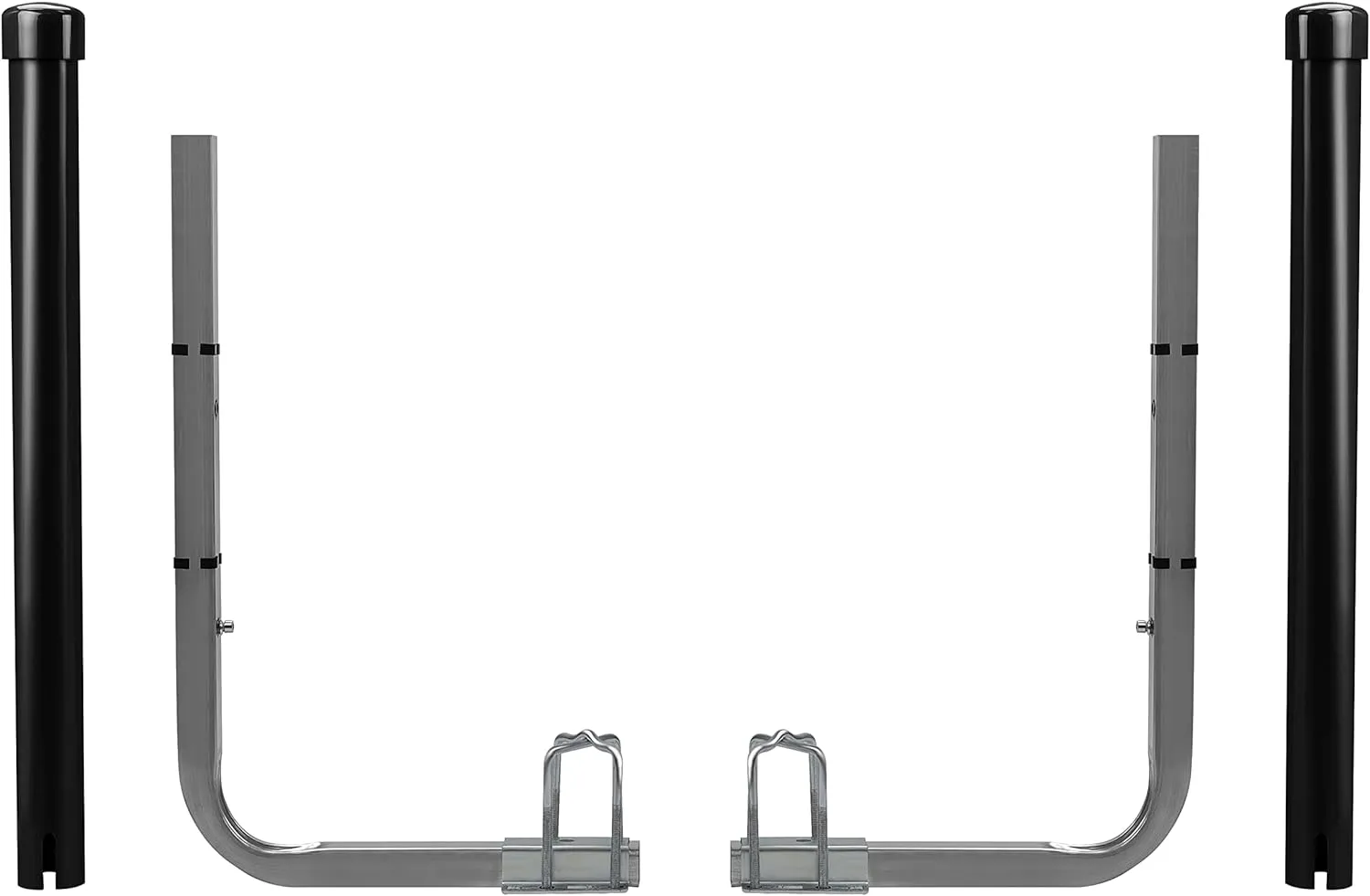 JY PERFORMANCE Boat Trailer Guide-ons, 40"/48" Adjustable, 2PCS Rustproof Electro-Galvanized Steel Trailer Guide ons, Trailer Guides with Black PVC Pipes, for Ski Boat, Fishing Boat, Sailboat Trailer